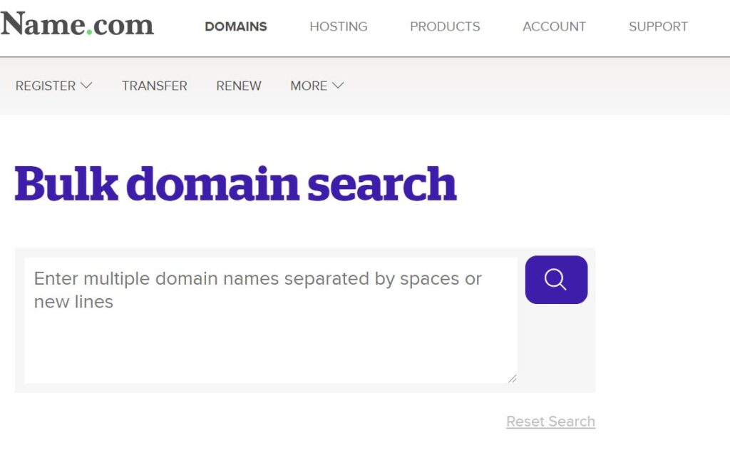Name com, bulk domain registration, godaddy bulk domain