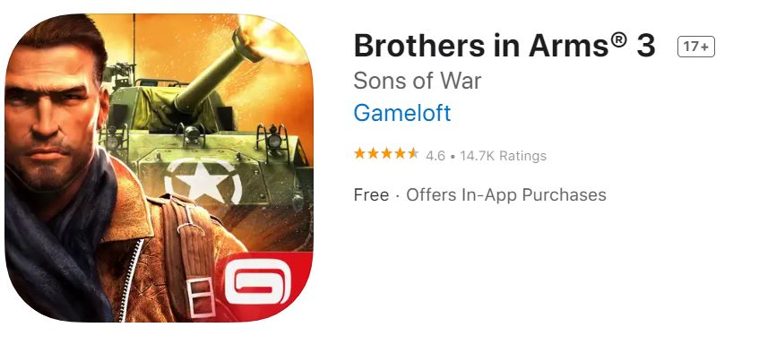 Brothers in Arms, Sons of War, Brothers in Arms for iPhone