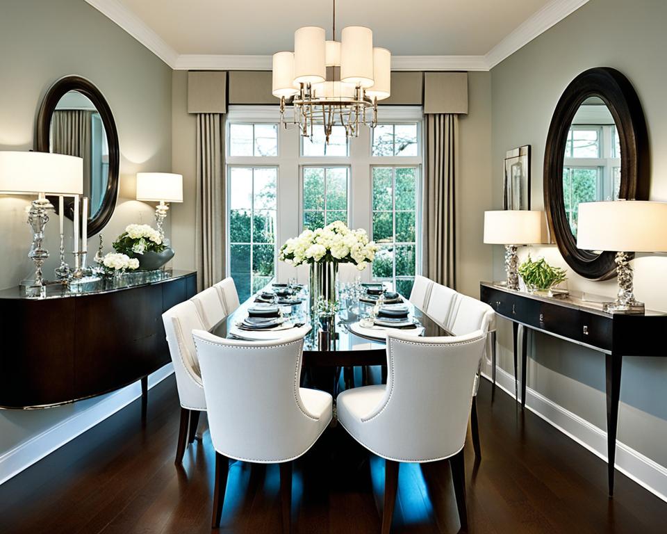 dining room mirror placement